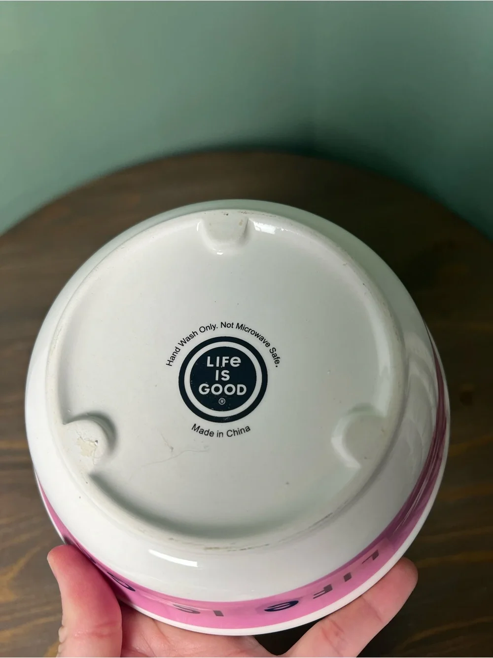 Life Is Good Ceramic Pet Food Water Bowl Set 6” Cat Dog Outdoors Gorpcore